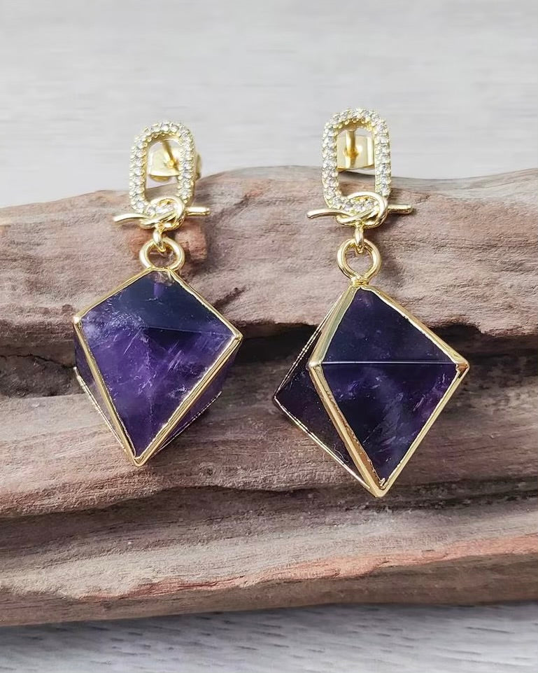 Sacred Amethyst Earrings