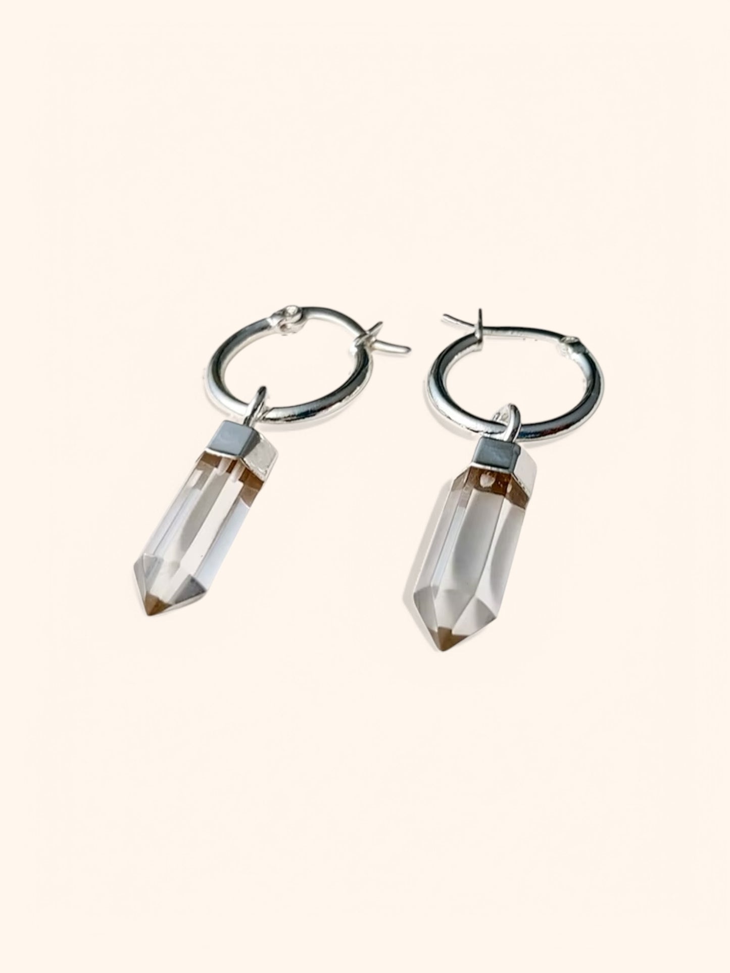 Athena Clear Quartz Earrings