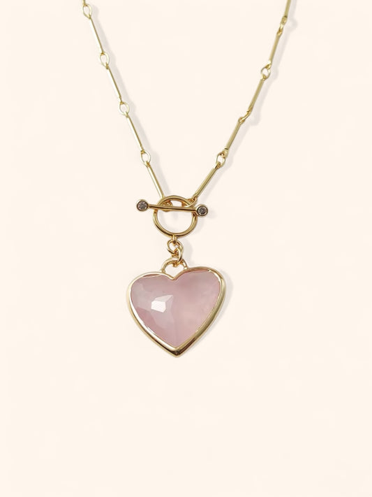 Rose Quartz Pierre Necklace