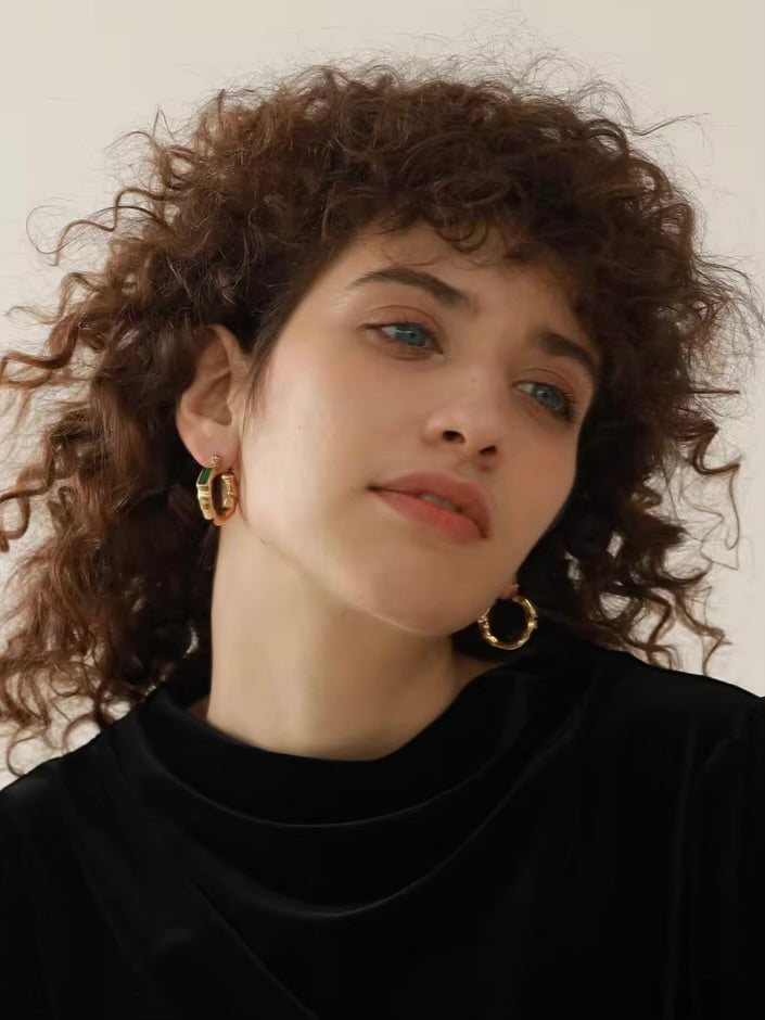 Vague d'Émeraude Earrings