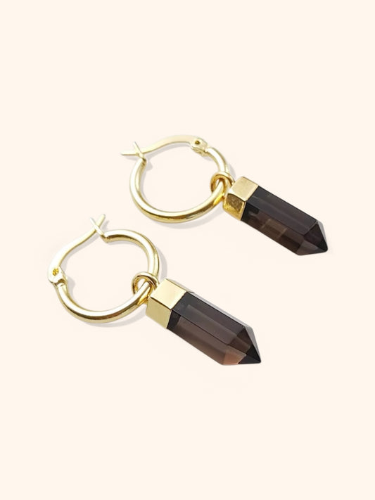 Athena Smokey Quartz Earrings