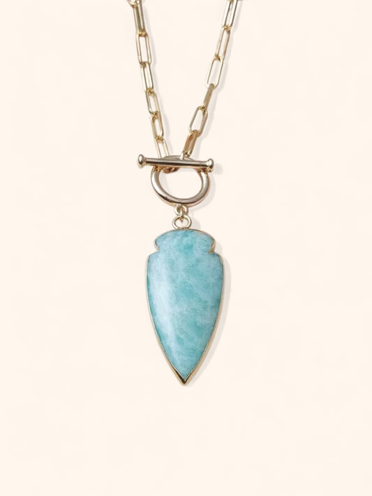 Amazonite Arrowhead Necklace