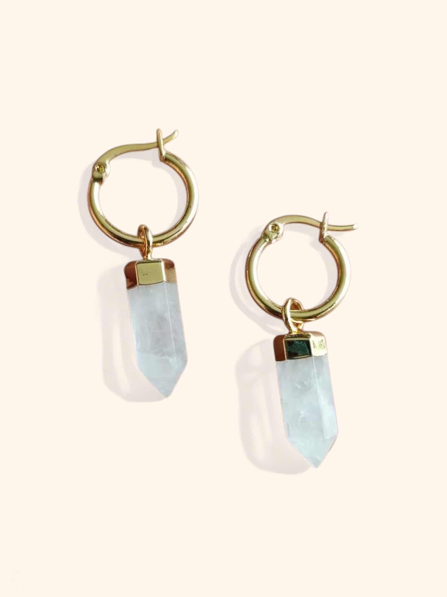 Athena Clear Quartz Earrings