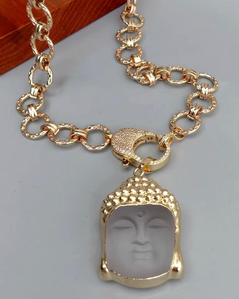 Quartz Buddha Necklace