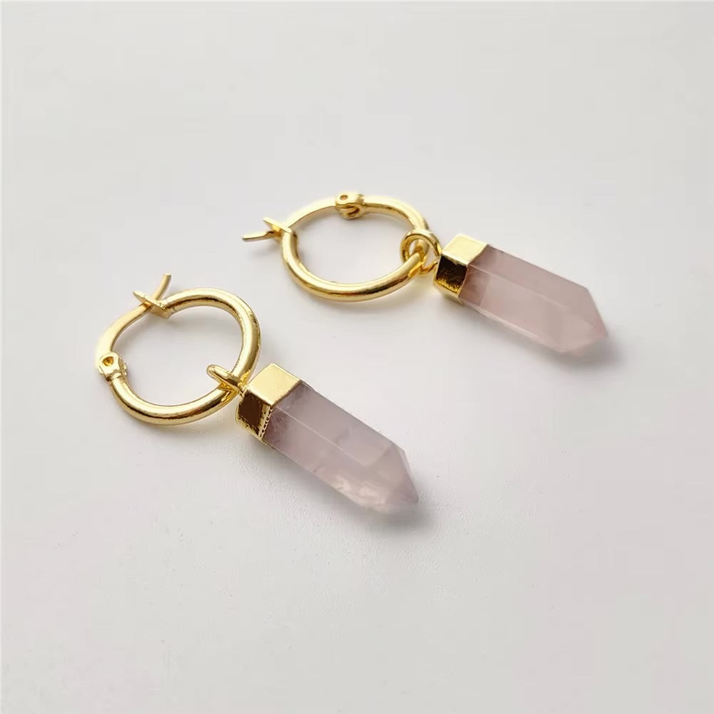 Athena Rose Quartz Earrings