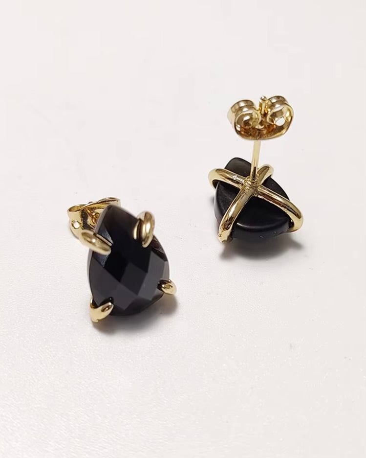 Obsidian Stud Earrings