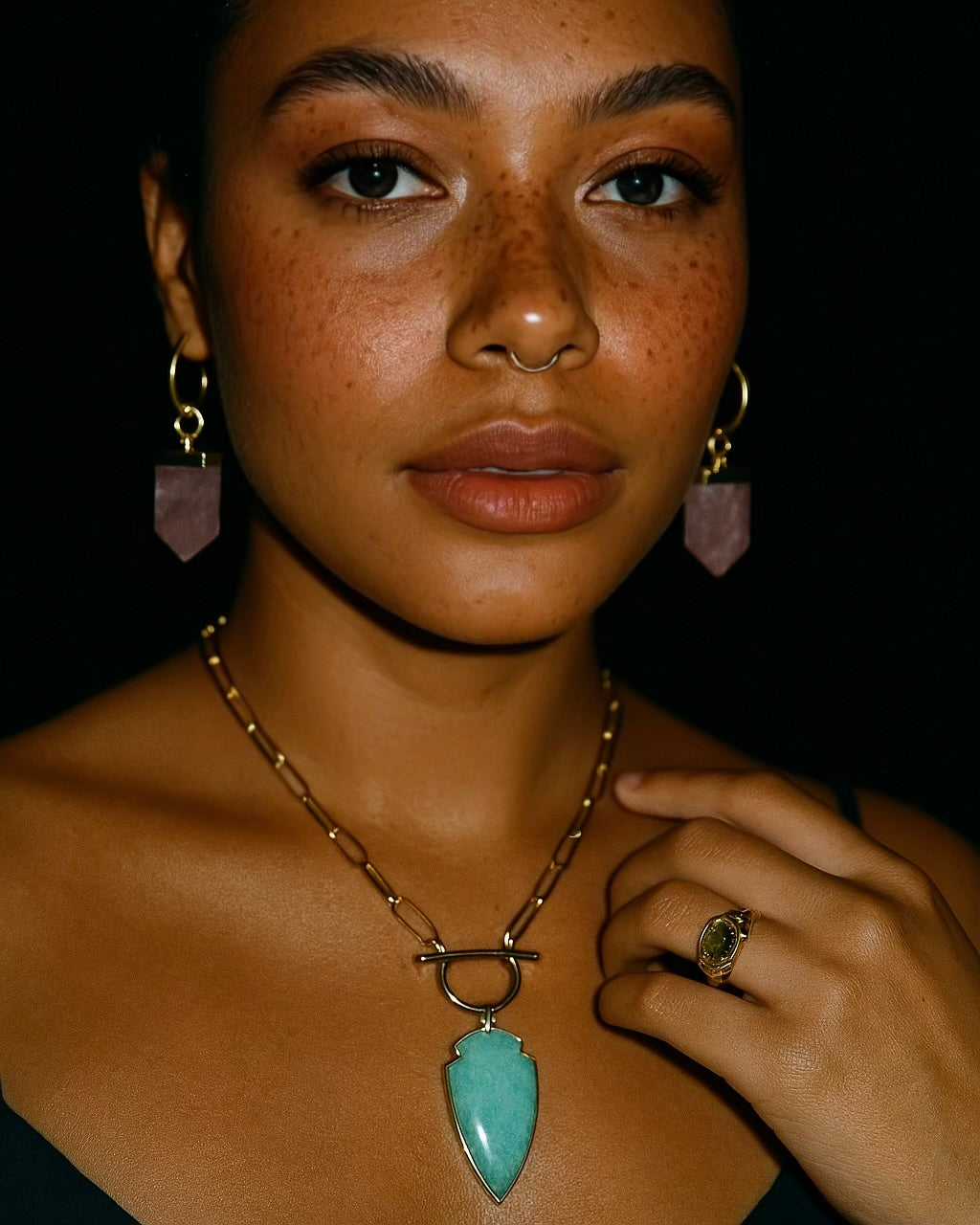 Amazonite Arrowhead Necklace