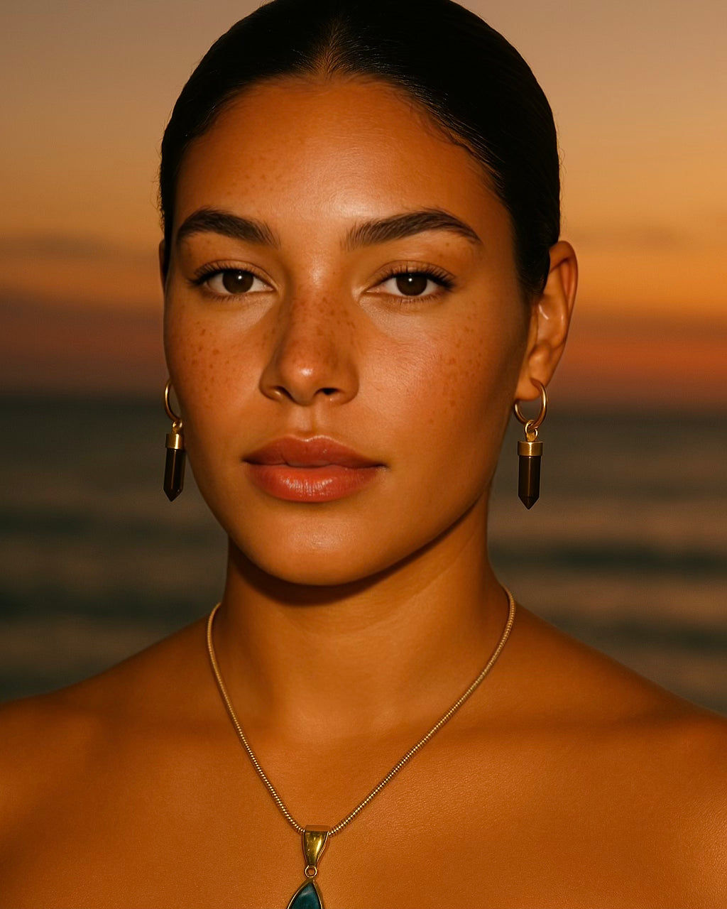 Athena Obsidian Earrings