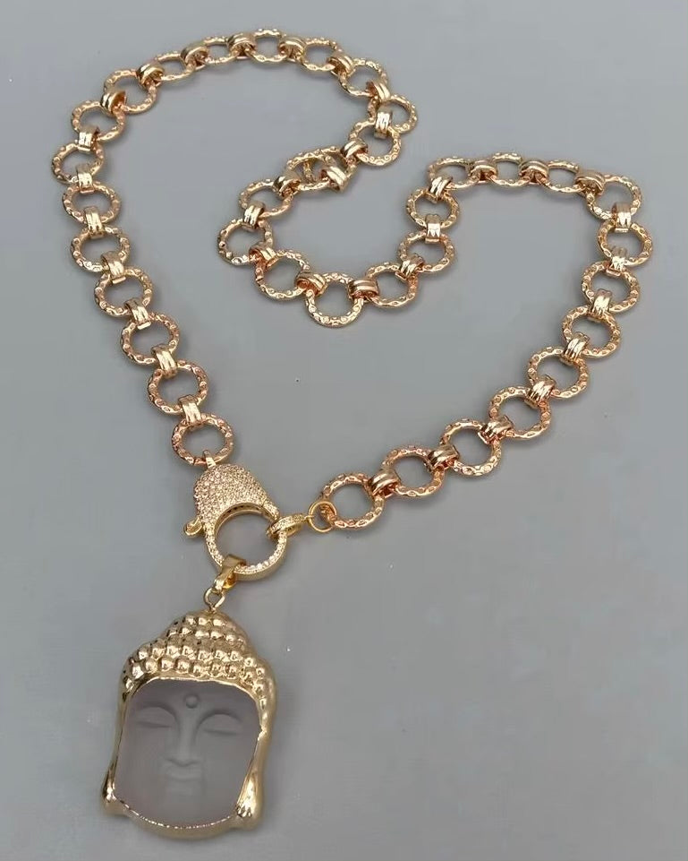 Quartz Buddha Necklace