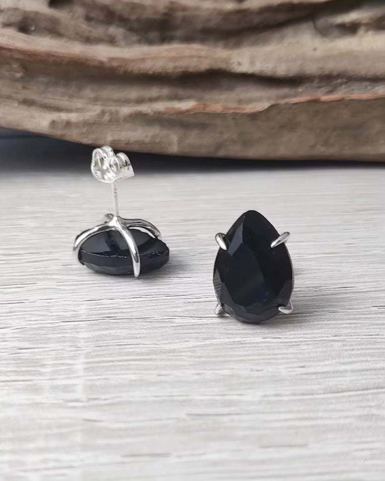 Obsidian Stud Earrings