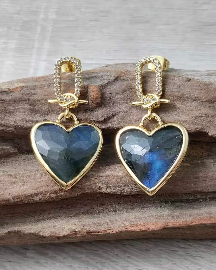 Labradorite Pierre Earrings