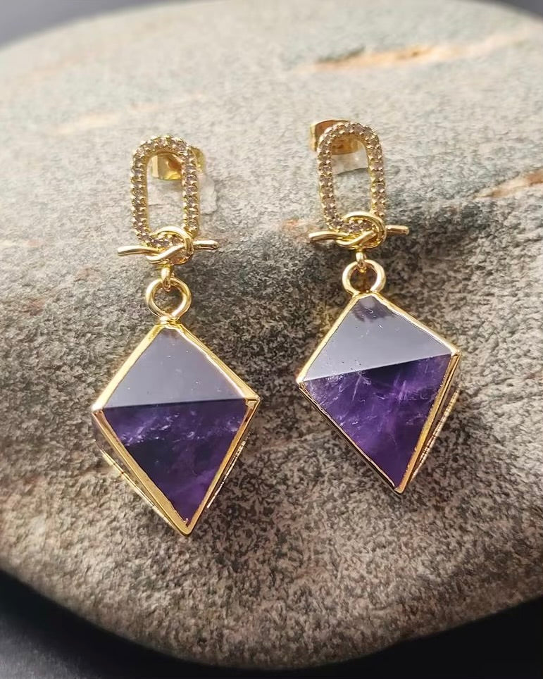 Sacred Amethyst Earrings
