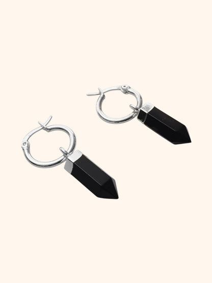 Athena Obsidian Earrings
