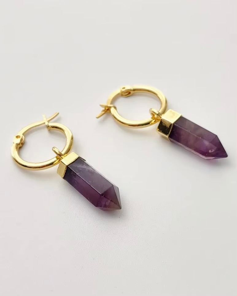 Athena Amethyst Earrings
