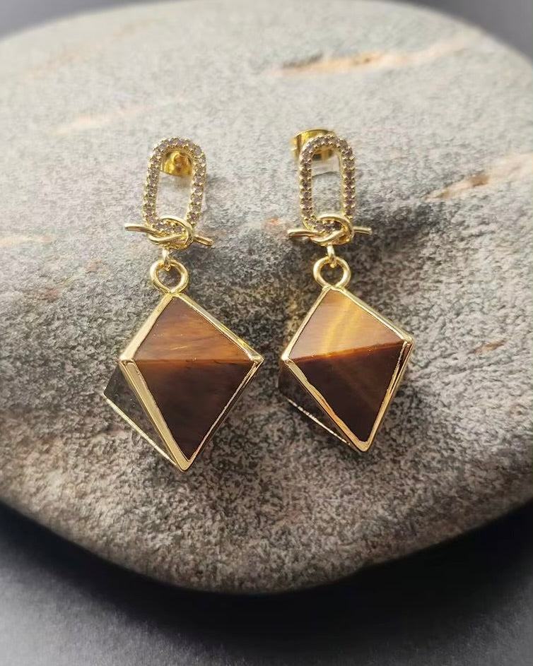 Sacred Tiger’s Eye Earrings