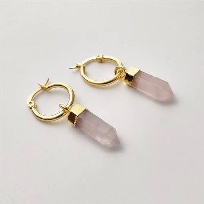 Athena Rose Quartz Earrings