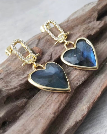 Labradorite Pierre Earrings