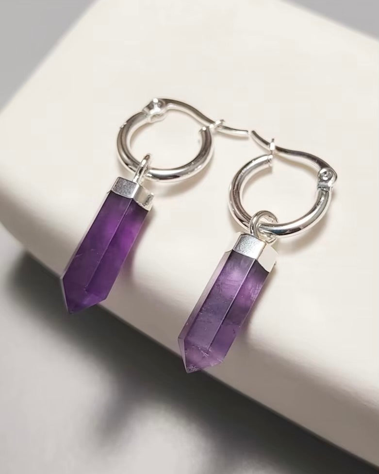 Athena Amethyst Earrings